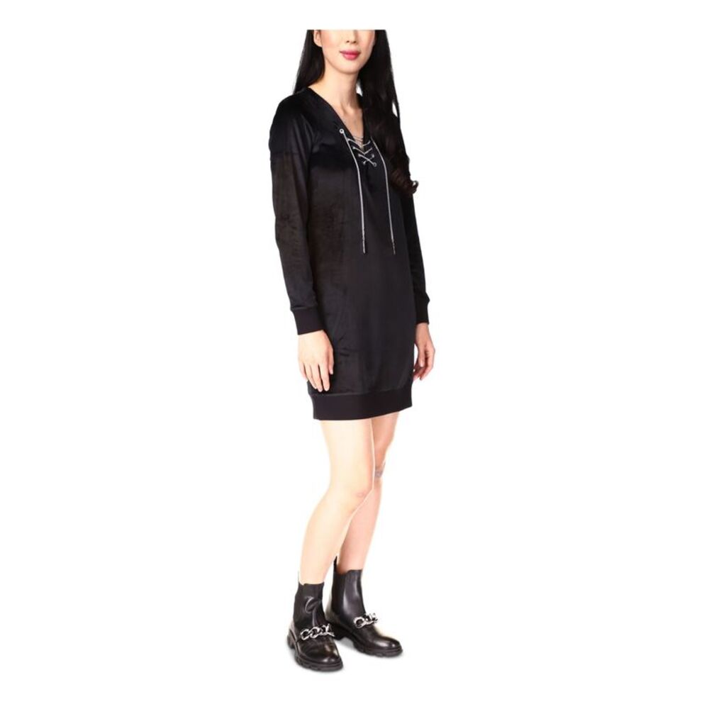 MICHAEL MICHAEL KORS Womens Black Long Sleeve Above The Knee Sheath Dress M